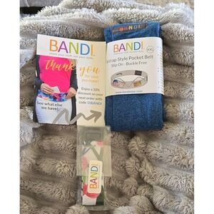 BANDI Wrap Style XXL Pocket Belt Slip-On Buckle Free Blue Made in USA